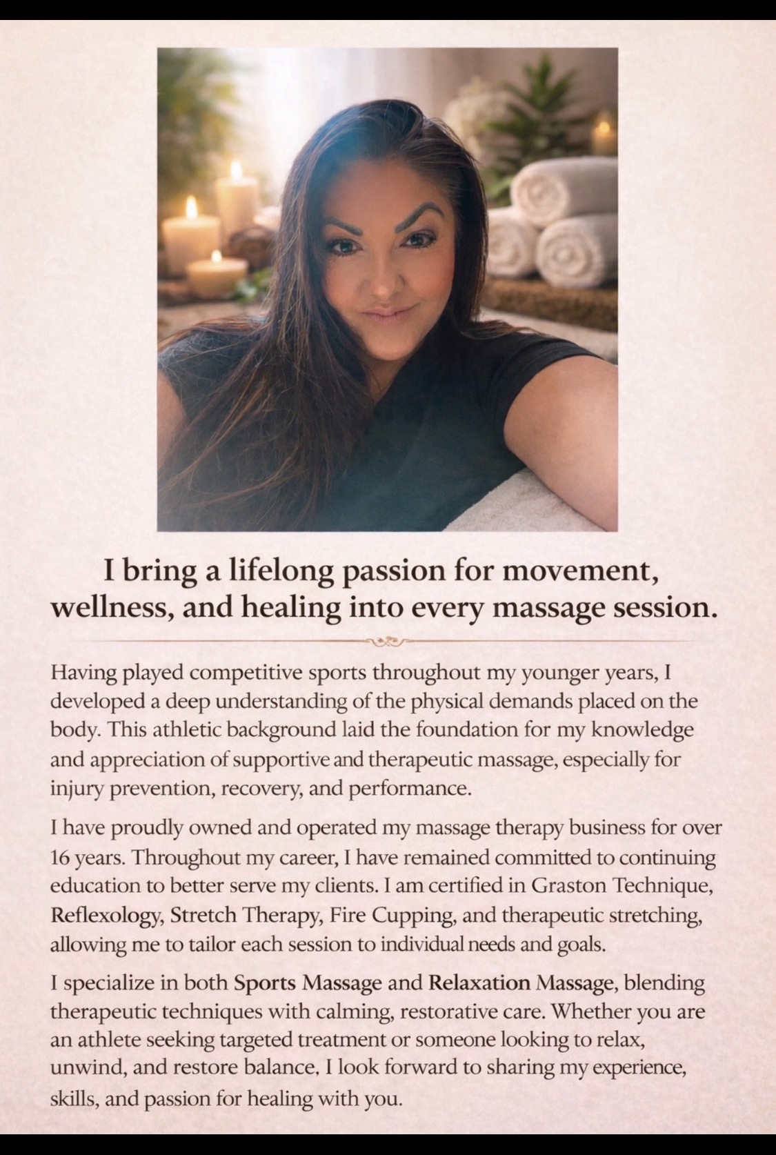 Natalie Capps, massage therapist